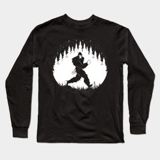 Funny BIgfoot Running Long Sleeve T-Shirt